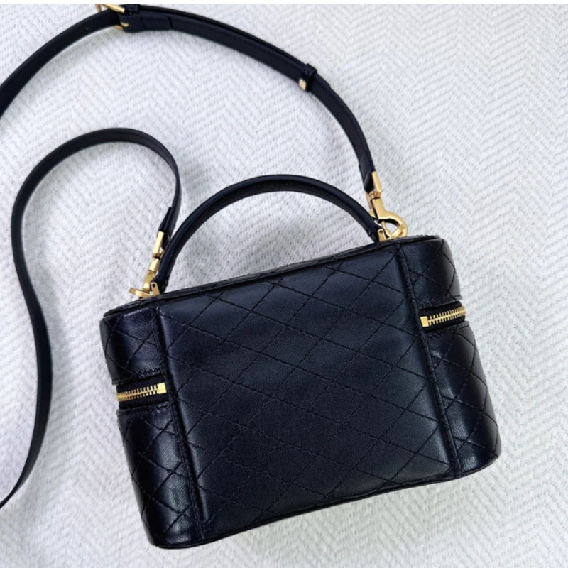 Genuine Leather Women Shoulder Bag Small Box Crossbody Bag \\ Purses And Handbags Real Leather Lady Plaid Messenger Bag  New 2024