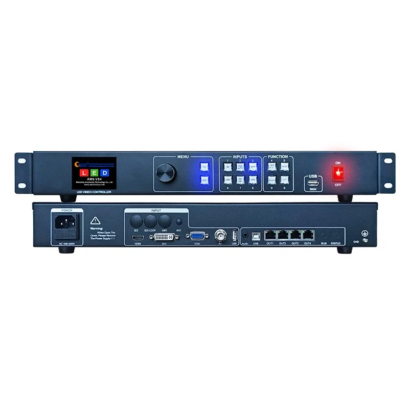 

Amoonsky VS4 Integrated 4 RJ45 Ethernet Output Sending Card Alternative For Linsn Processor X104 X200 Support WIFI SDI Extension