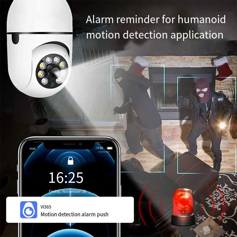 

bulb camera wifi night vision security surveillance camera high definition camera A6