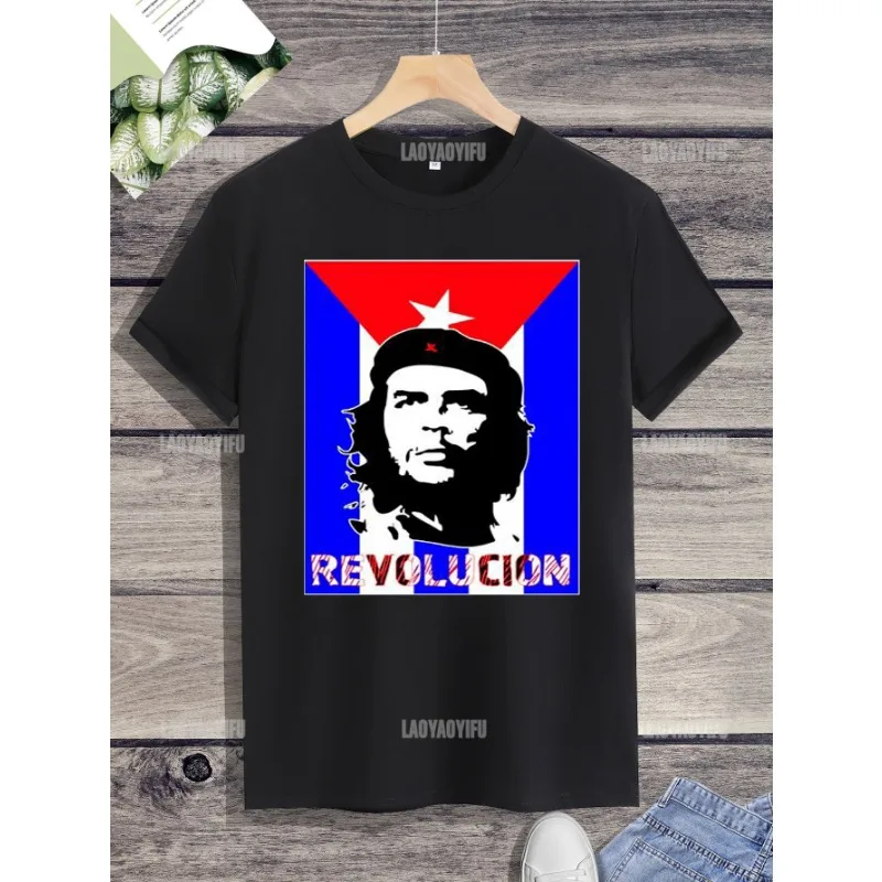 Classic Cuban Hero Che Guevara Harajuku  Printed T-shirt Top Short-sleev Fashion ClassiCasual Wide  Cool Street Hot Sale