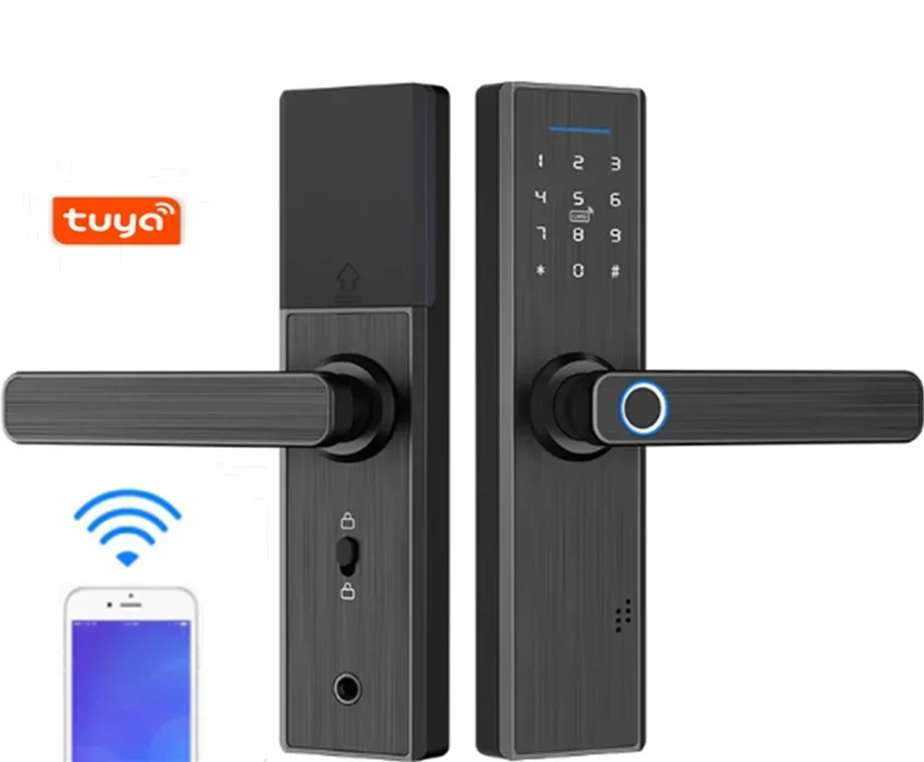 

Factory Price Wifi Smart Lock Fingerprint Password Code Card Tuya ttlock APP Remote Control Finger Print Door Lock