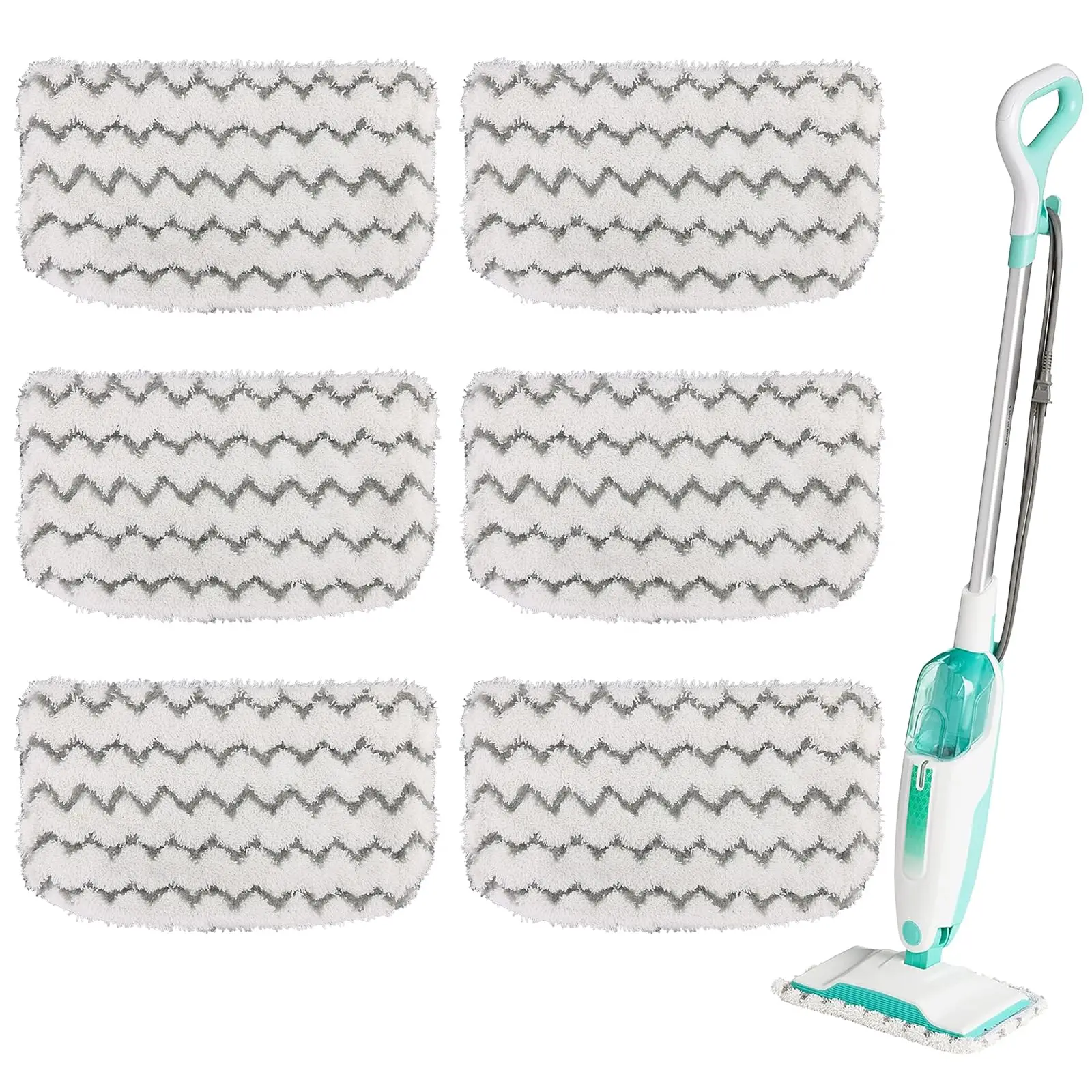 Microfiber Steam Mop Pads Replacement for Shark Steam Mop S1000, S1000A, S1000C, S1000WM, and S1001C, Dirt Grip Cleaning Pads