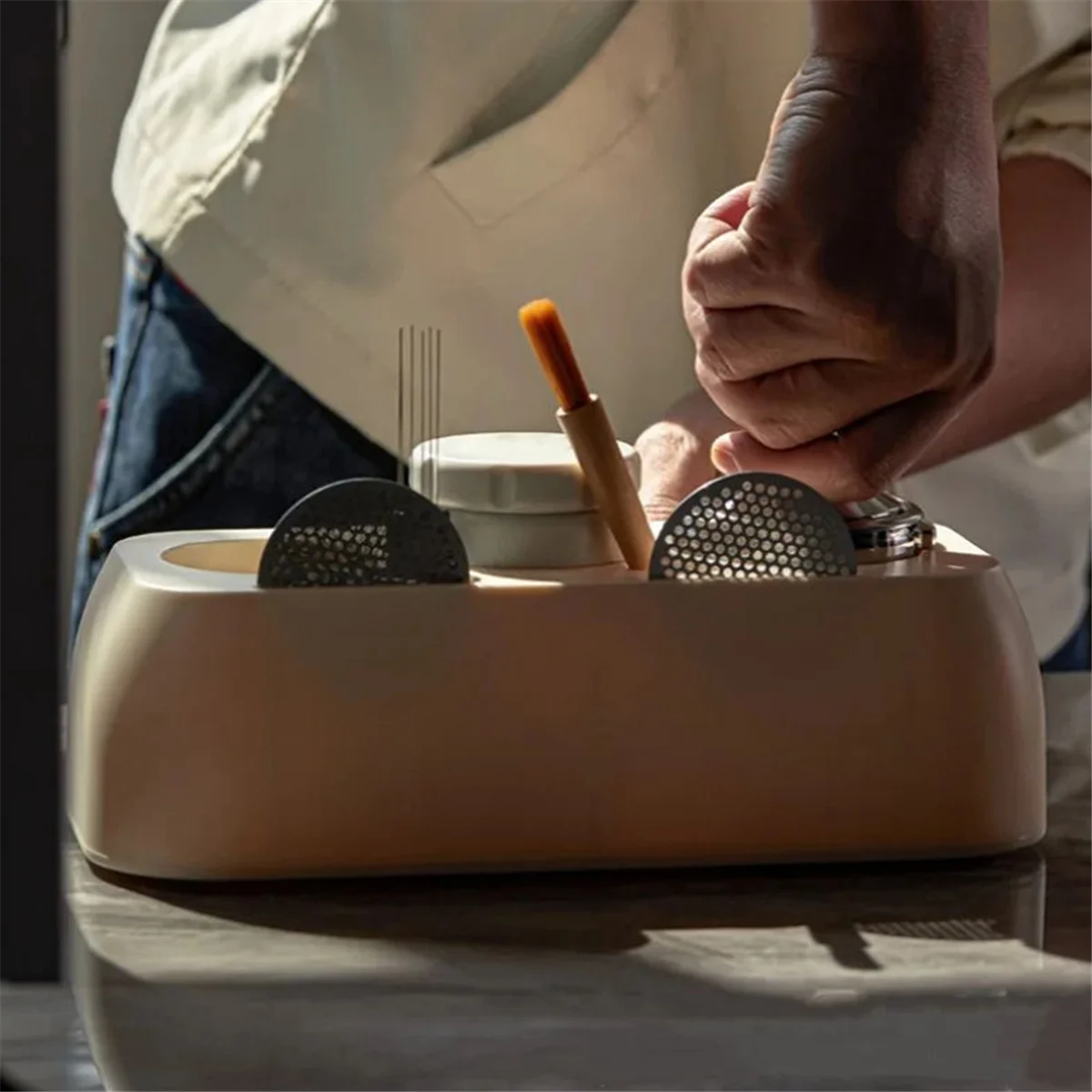 51-58mm Coffee Tamper Station Stand Universal Coffee Portafilter Storage Rack Coffee Dispenser Holder Base Coffee,A-A70Z