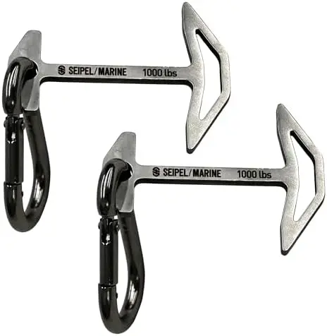 

Крепление Quick Dock Cleat, 2 шт. – нержавеющая сталь, грузоподъемность 1000 фунтов, легкое крепление для каяков, сапбордов, каноэ