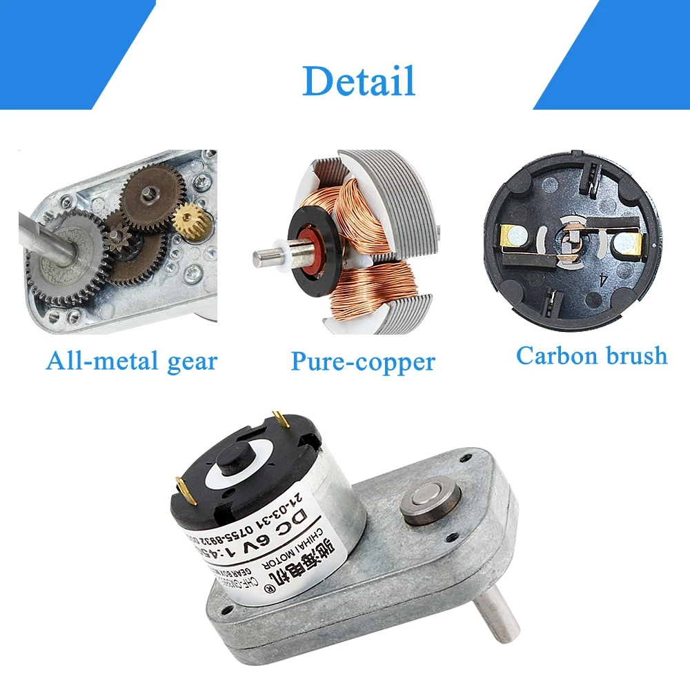 520 DC Gear Motor 6V 12V 150rpm High Torque Carbon Brush For BBQ Grill Smart Car Barbecue Stove GF3865SS