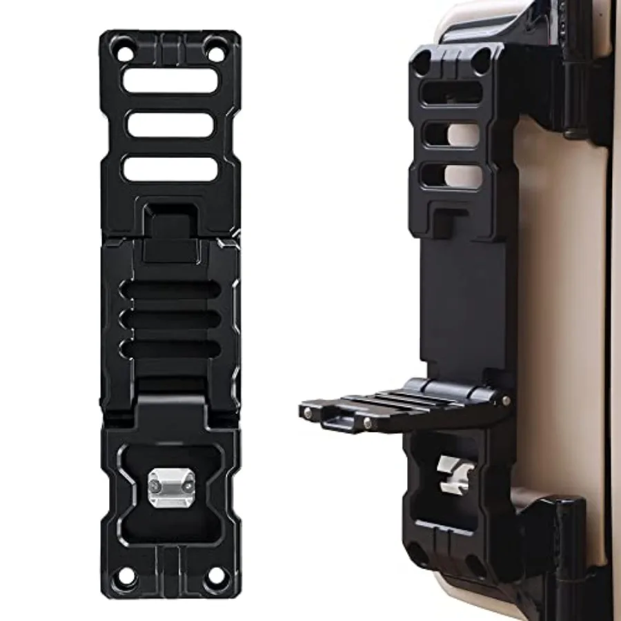 

Side Door Hinge Feet Step Compatible with Jeep Wrangler JK JKU JL JLU Gladiator JT 2007-2023 Aluminum Alloy Folding Car Door St