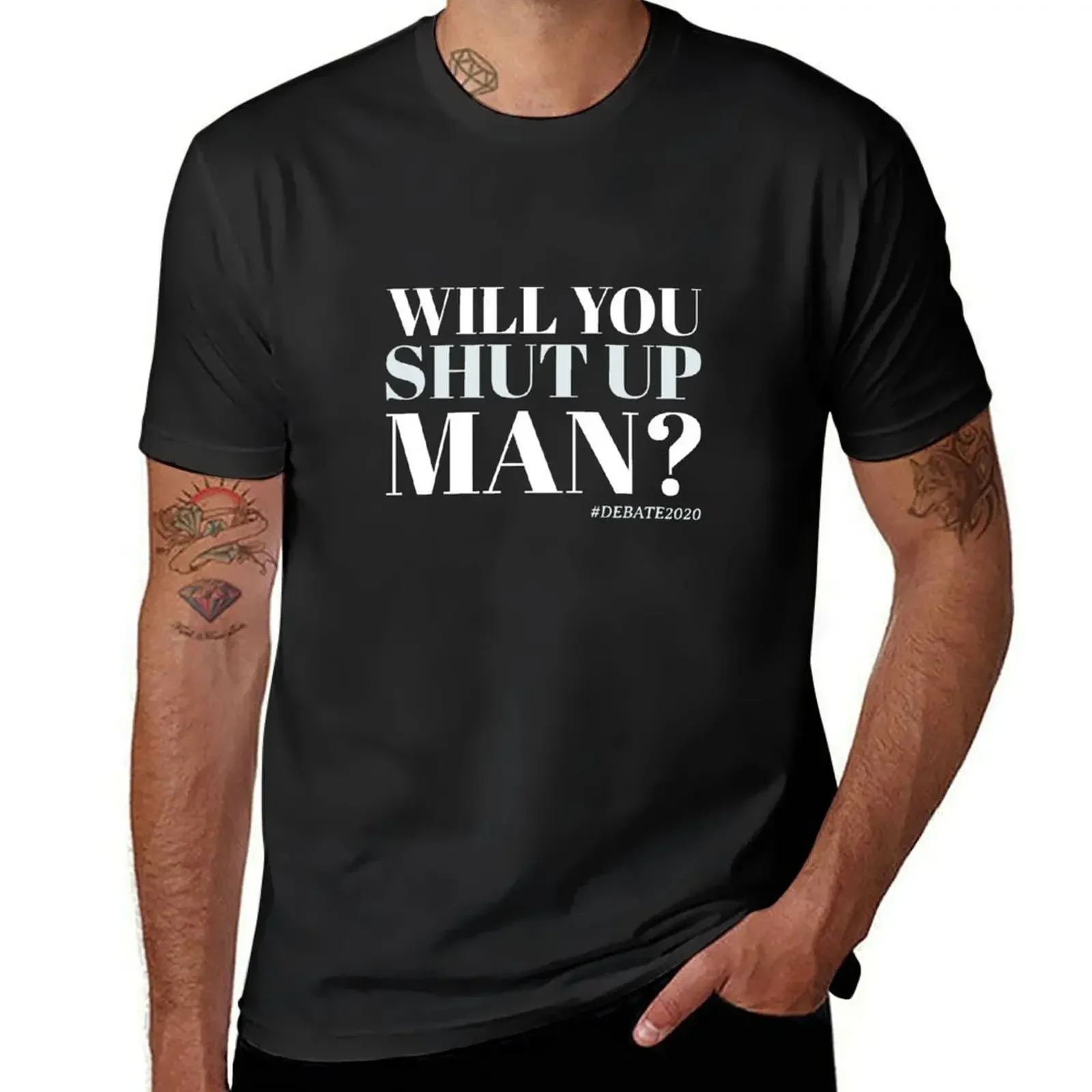 

Will you shut up man presidential debate T-Shirt sweat rapper graphic tees anime figures quick drying shirts men