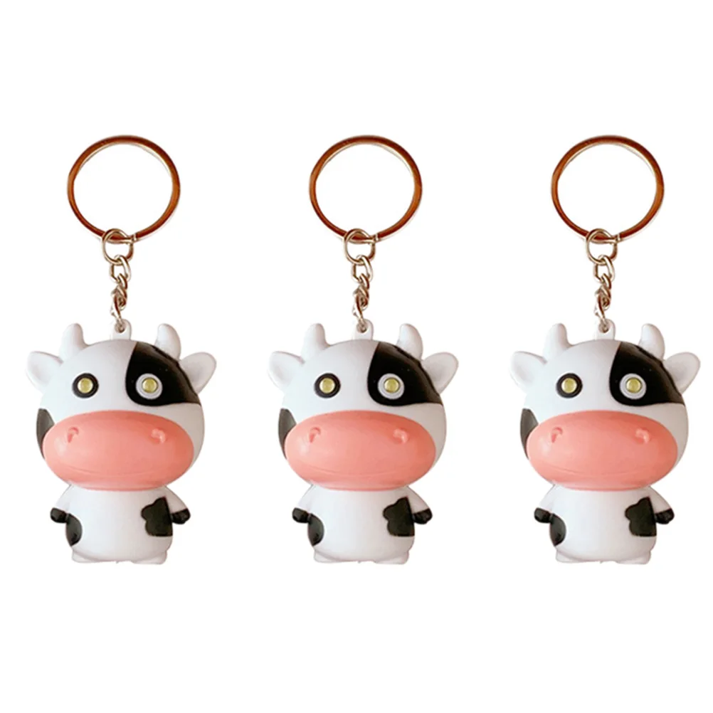 

3Pcs Luminous Keychains Cartoon Key Ring Cartoon Key Ring Pendants for Backpack Wallet Glow in Dark Gifts