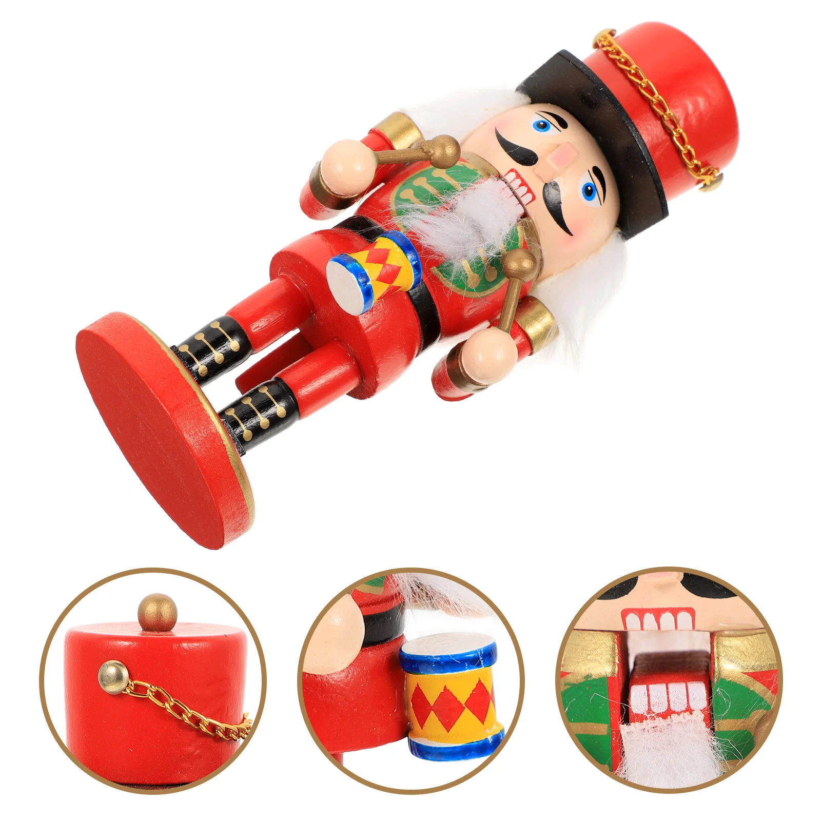 

Wooden Nutcracker Decor Desktop Wooden Nutcracker Decor Festive Christmas Ornament Vintage Home Decoration Xmas Party Desktop