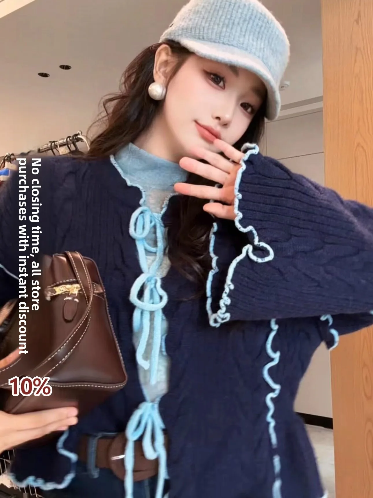 

New Dadada High-End Casual Faionable Knitted Open Cardigan Versatile Comfortable Women's Autumn Winter A-Line Knitwear