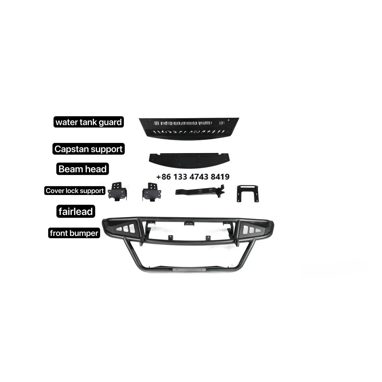 

High Quality Off-Road Accessories Complete Front/Rear Bumper OEM Style 3-6mm Carbon Steel 955/957/958 OEM Style