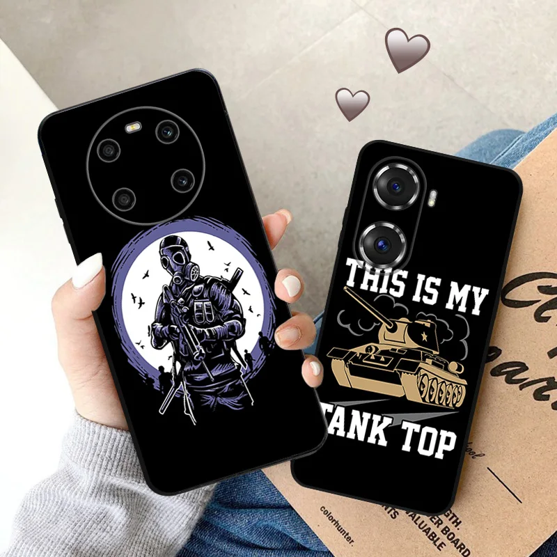 Soft Silicone Phone Case for Honor X7b X9b X6 X9 a X7 X8 b X6A 70 90 Magic5 Army Soldier Huawei P20 P30 Pro P40 P-Smart Cover image 3