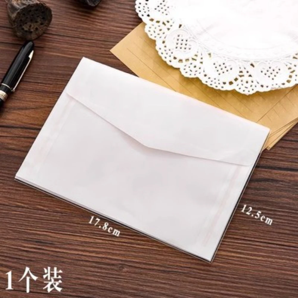 5pcs/lot Blank Translucent Envelope for Invitations Postcards European Giftbox Message Card Envelopes Wedding Business Letters