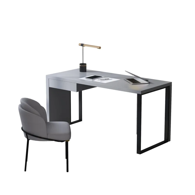 

Italian modern simple home study black computer d esk writing de sk Nordic light luxury des k villa