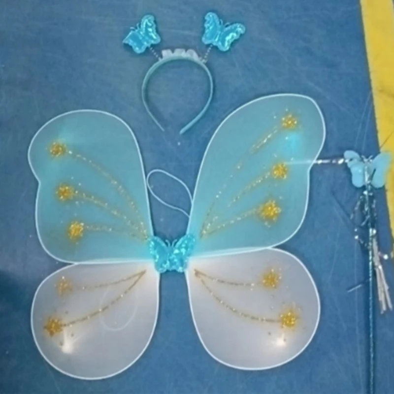 

Fairy Wings Butterfly Wings with Wand Headband Angel Wings for Halloween-Cosplay 40JC