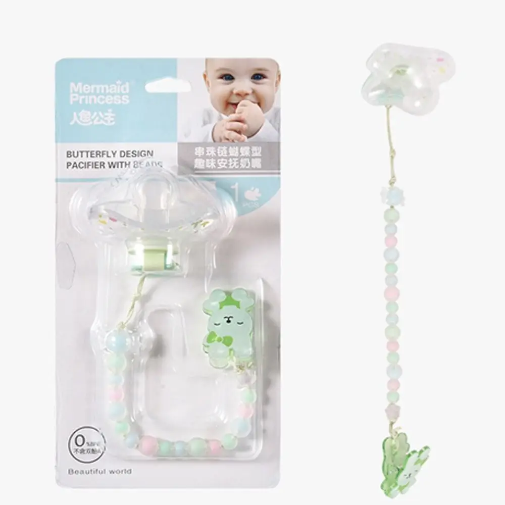 for Molar Fixation Toddlers Silicone Cartoon Rabbit Soother Chain Dummy Feeding Clip Pacifier Clip Chain Baby Pacifier Chain