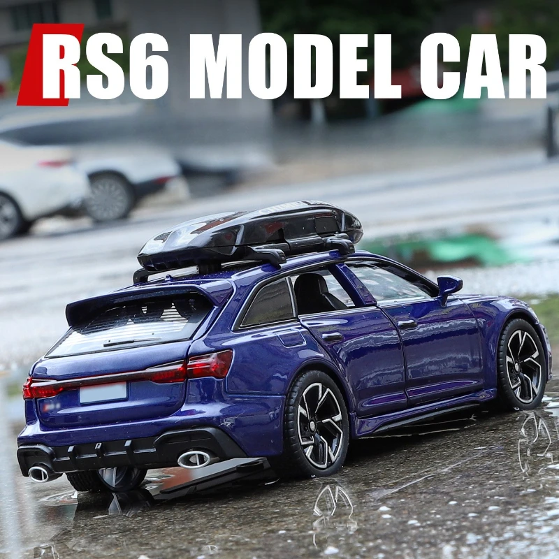 Simulatie 1/32 Schaal RS6 Legering Model Auto Ornament Metalen Speelgoed Voertuig Kinderen Verjaardagscadeautjes Diecast Miniatuur Voiture