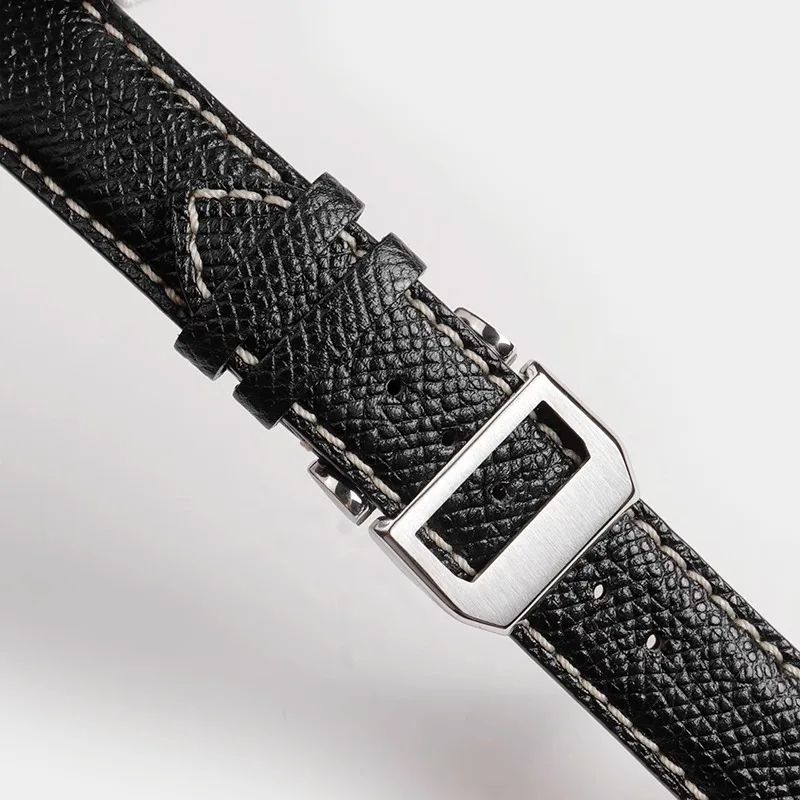 Per orologio da pilota IWC Le Petit Prince Cintura Fibbia di ricambio in silicone Mark 18 Cinturino portoghese Fibbia pieghevole in acciaio inossidabile