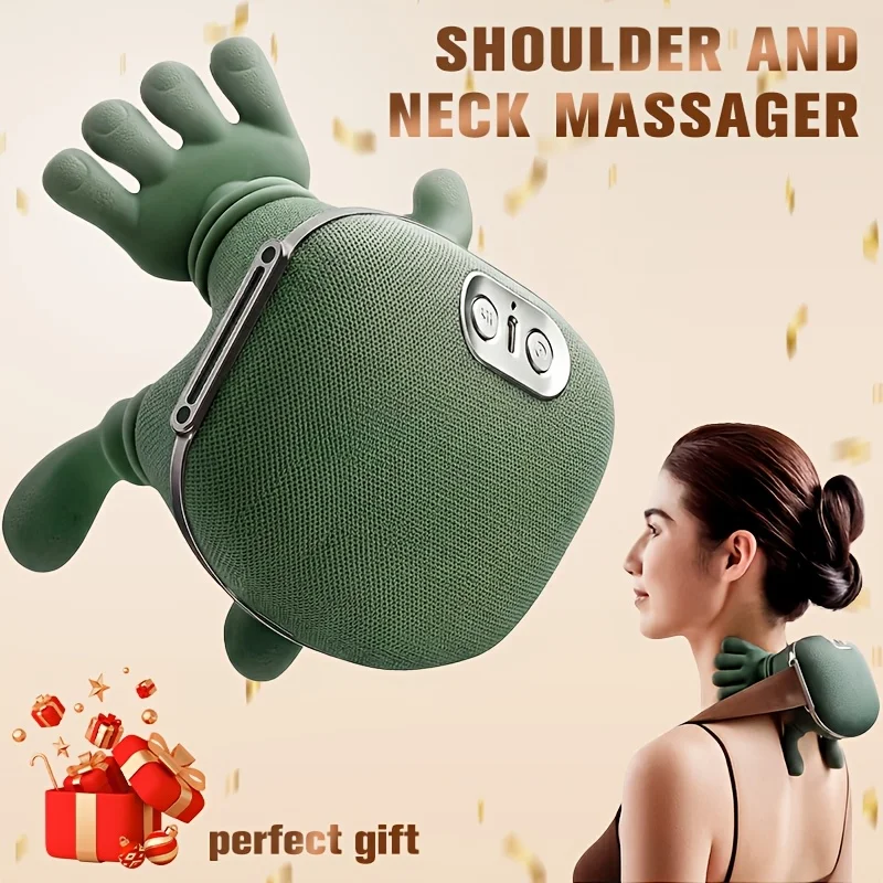 Image of Bionisches Nacken- und Schultermassagegerät, Knetender Schulterwickel mit 3 Modi, Massagekissen für Nacken, Halswirbelsäule, Taille, Beine und Ganzkörpermuskulatur