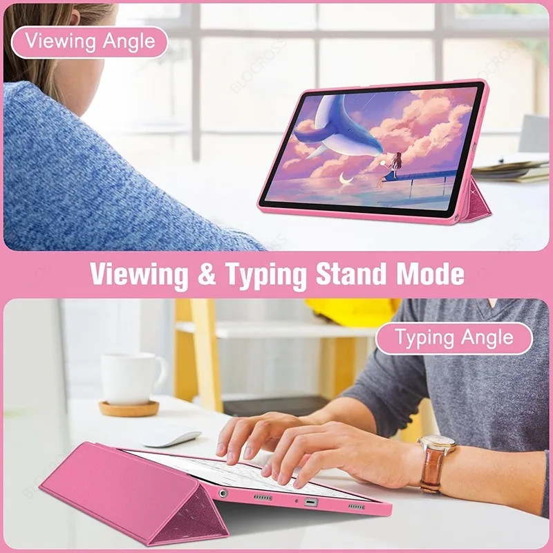 Für Samsung Galaxy Tab S9 11" S11 S10 Lite S9 S10 FE 10,9 Hülle mit Stifthalter Tab A11 A9 Plus 11 8.7 Smart Sparkling Cover – Detail 19