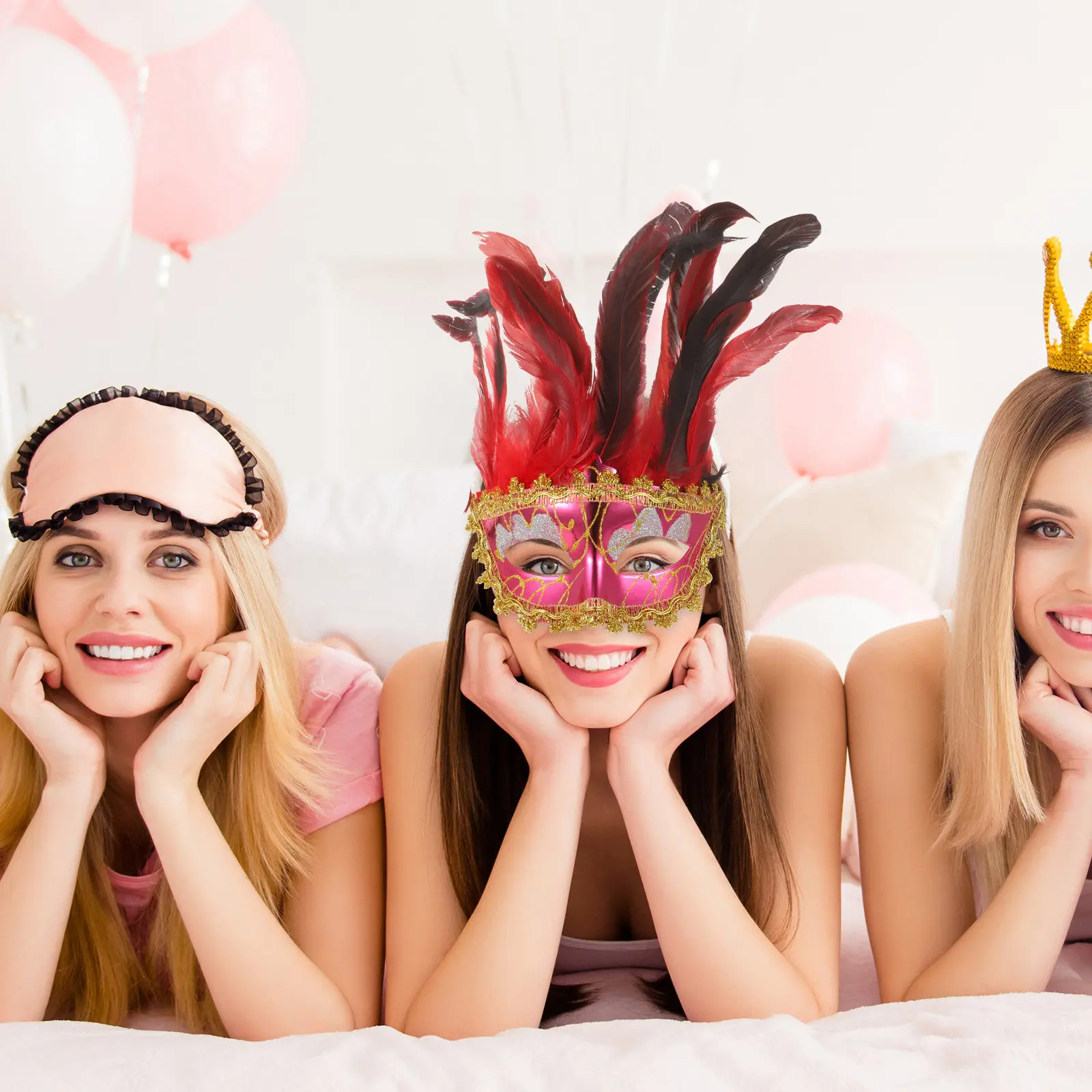 

Маска для маскарада на Хэллоуин, многоразовая пластиковая венецианская маска для женщин, декор для костюма, реквизит для вечеринки