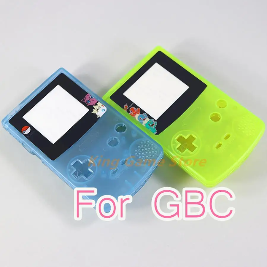 

5sets Shell Housing Case Glow Blue Yellow Color Luminous Housing Shell Fluorescent Case For GBC Case Cover With Buttons Set