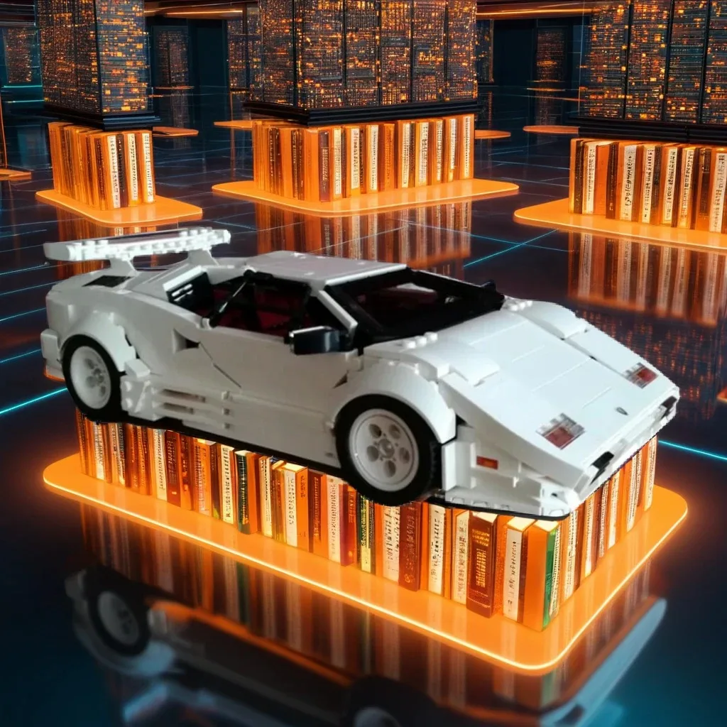 

1308PCS MOC City Champions Super Car Classic Supercar Countach Lp5000 Qv Model Technology DIY Creative Assembly Bricks Gift Home