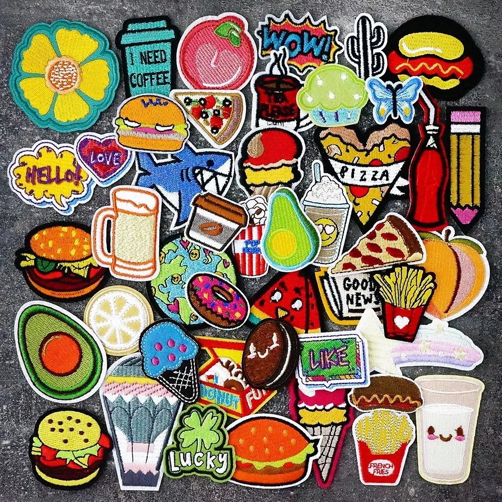Cartoon Cute Iron on Patches Embroidery Patch for Clothing Repair Decorate Jeans Pants Bag Accessories Child Girl Appliques