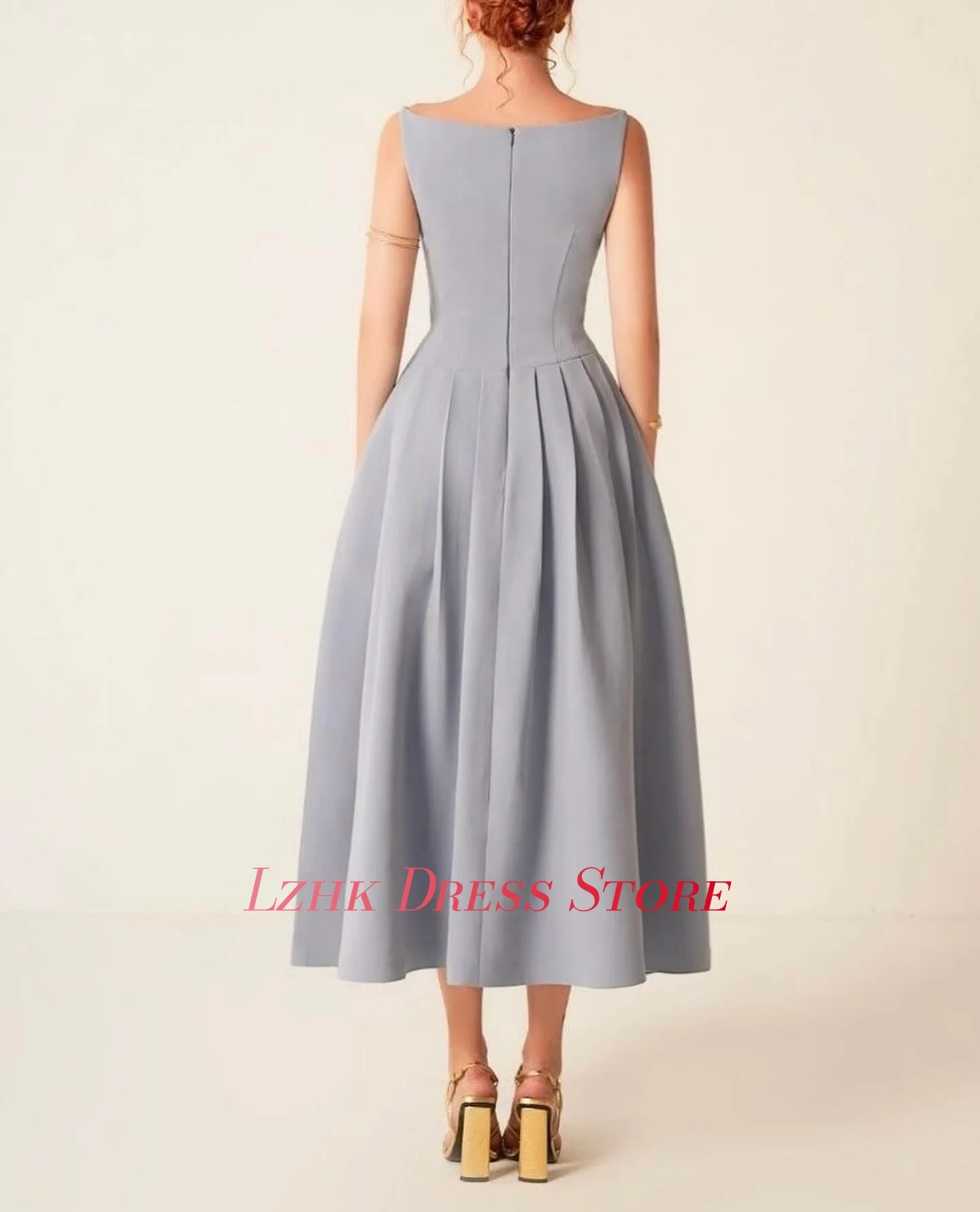 Vestido de noche con lentejuelas y corte en A, Jersey delicado personalizado, alta calidad, sin mangas, cuello redondo, longitud hasta el tobillo