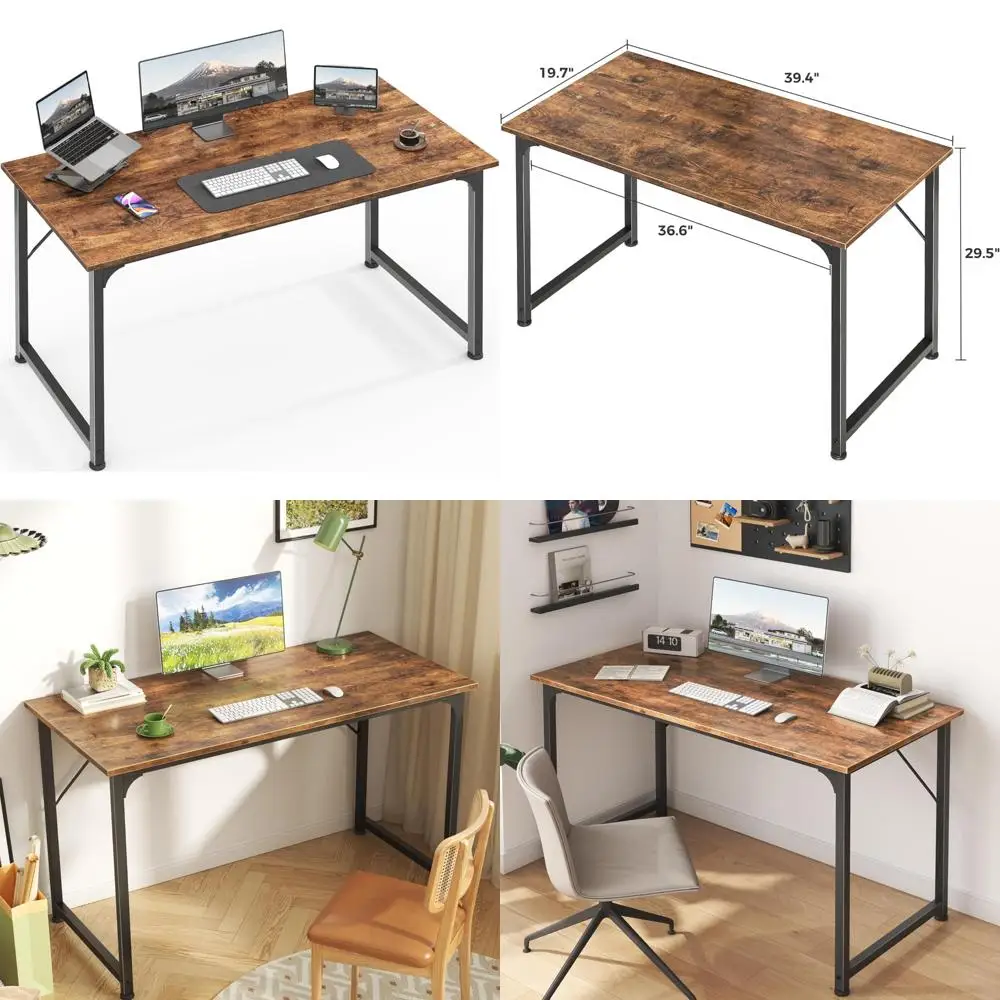 Meja Gaming dan Kantor Besar 40 dengan Penyimpanan, Desain Modern, Ideal untuk Lingkungan Belajar dan Kerja di Rumah