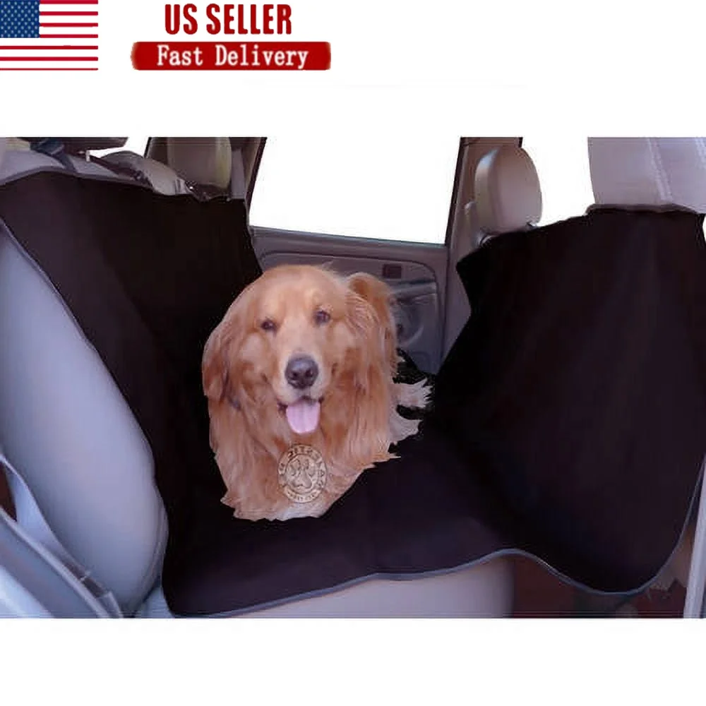 

Hammock Back Seat Cover Dogs and Cats Universal fit Cars Trucks and SUVs Waterproof Scratch Resistant Black