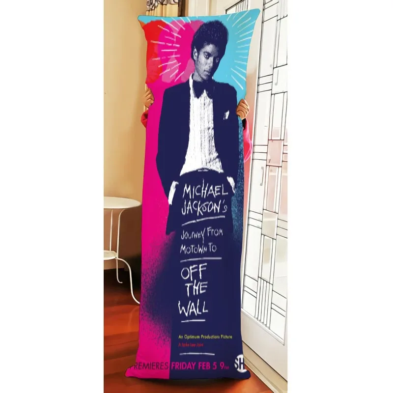 Michael Jackson Pillowcase Printed Satin Fabric Pillow Cover Rectangular Zipper Kawaii Body Cover Dropshipping 0426