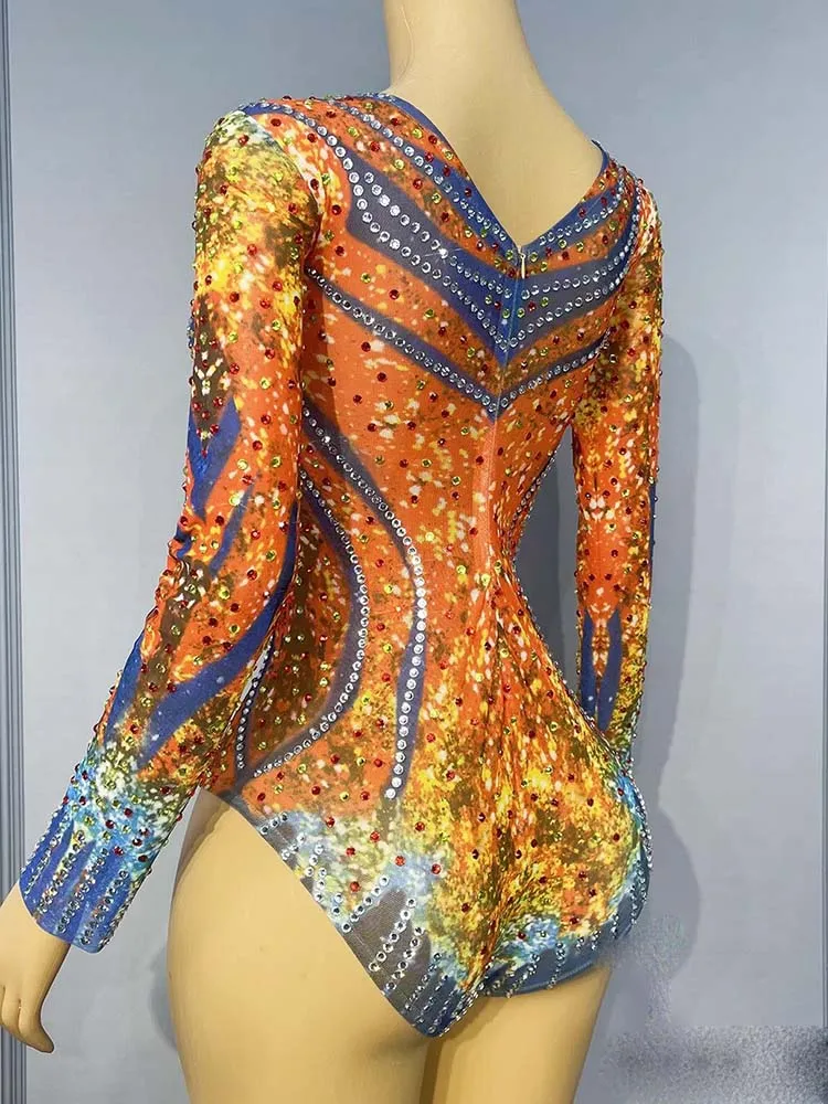 高品質カラー箔押しセクシー弾性ジャンプスーツ2025新作ファッションカスタムレディース服