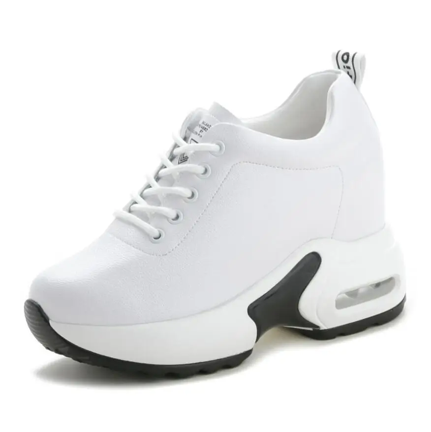 Platform Sneakers Women Genuine Leather Shoes Women Elevator Shoes Increase Within Wedges Sneakers For Women Casual Shoes Tenis