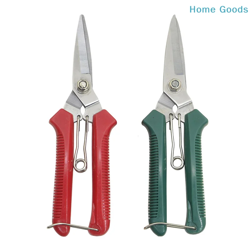 preferredStainless Steel Non Slip Handle Garden Scissors For Bonsai Household Use 190mm Straight Head Pruning Shears product