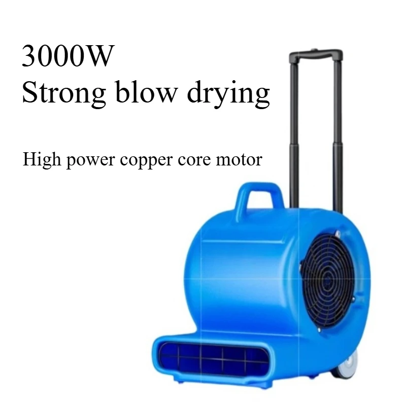 

3000W Commercial Floor Dryer Blower, 220V Heavy Duty High Power Dehumidifying Fan for Gym Warehouse Floor Drying
