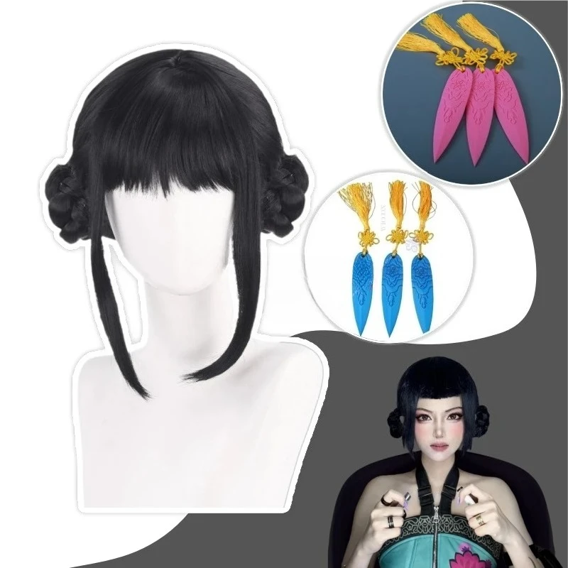 Huntrix Zoey K-Pop Cosplay Wig Kunai Prop Demon Hunters Stage Clothes Girls Group Halloween Roleplay Outfit