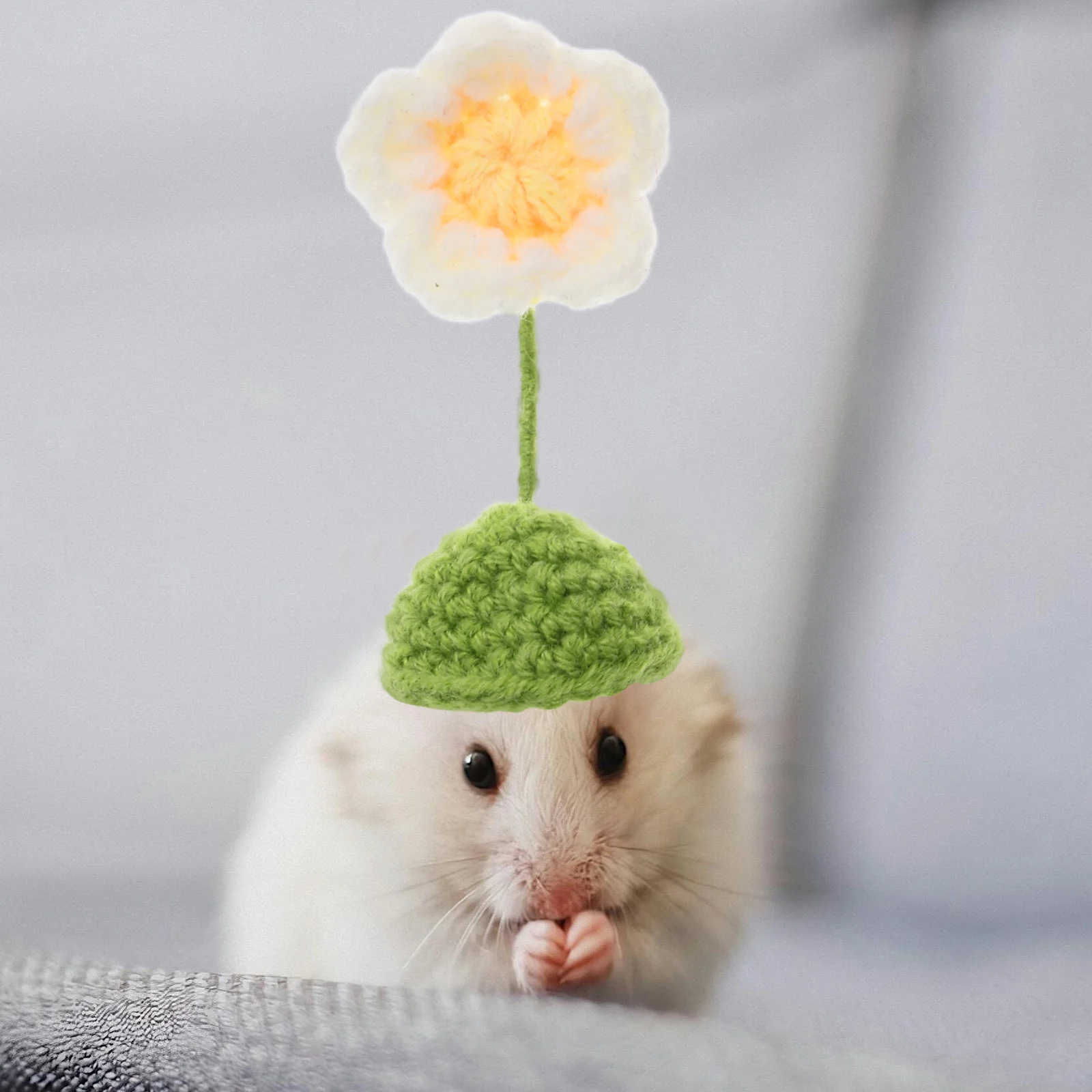 

Small Pet Knitted Hat Hamster Chinchilla Guinea Pig Decorative Snake Hat Adjustable for Birthday Party Cosplay Costume Photo