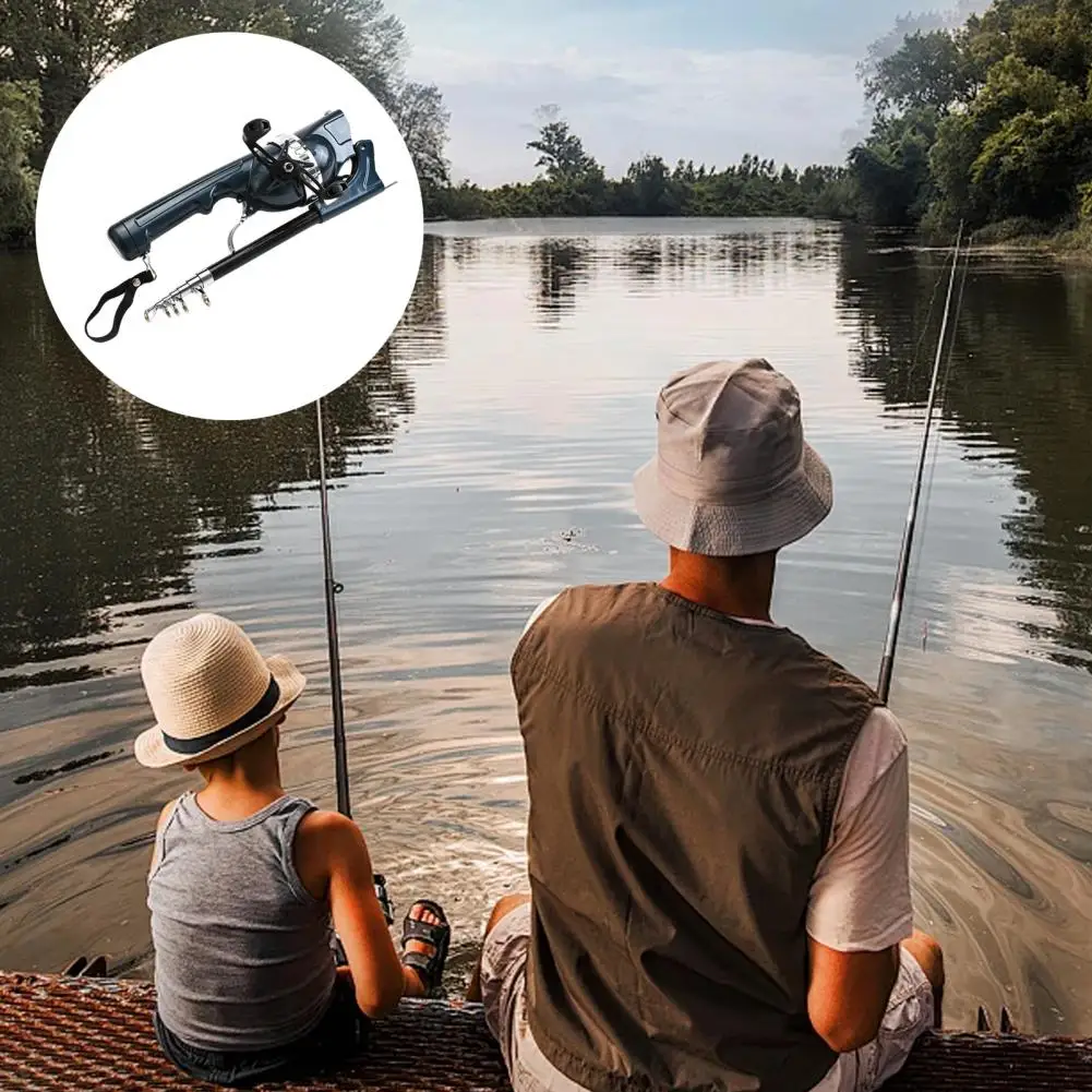 

Прочная удочка, складная удочка, портативная телескопическая удочка со спиннинговой катушкой, эргономичная ручка, уличная для рыбалок