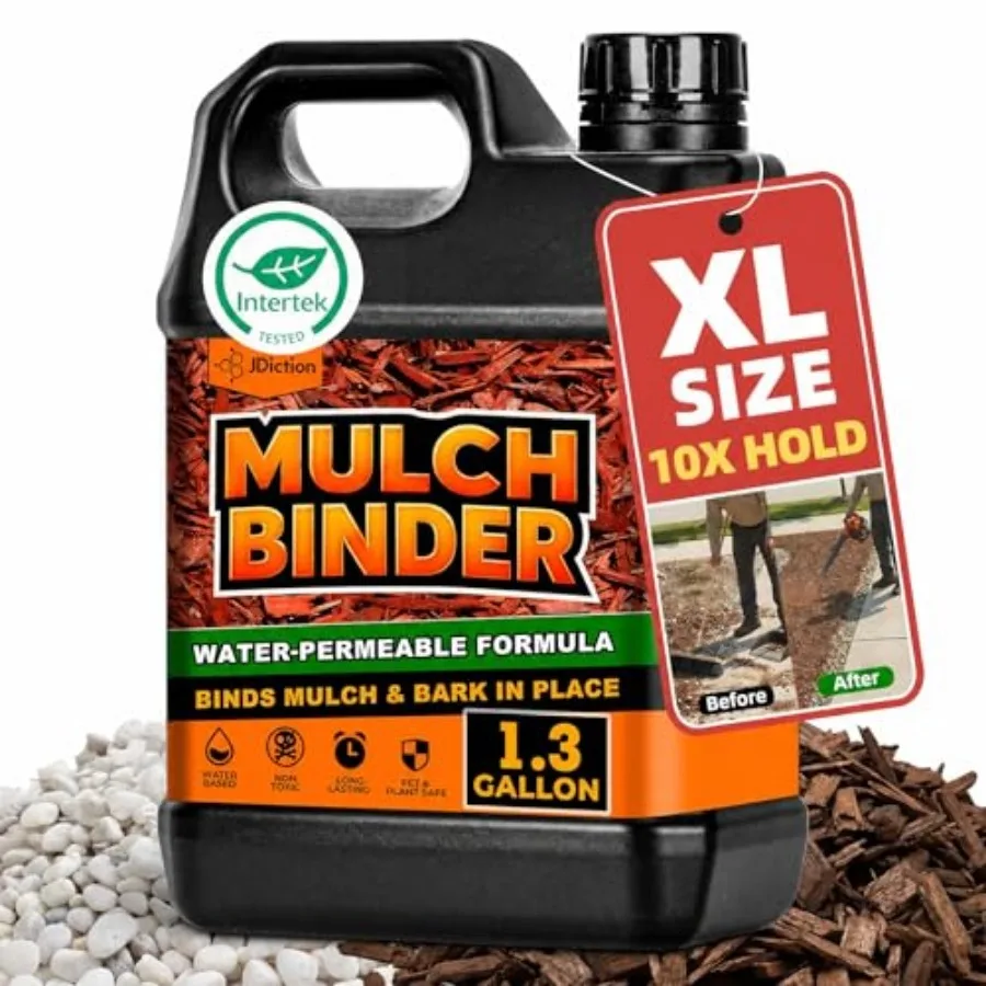 

Binder for Landscaping - Intertek Certified Safe Gravel Binder, Gravel Glue for Landscaping for Rubber Mulch, Pebbles and Stone