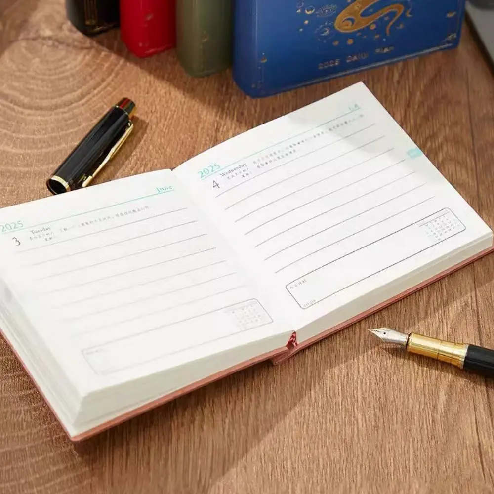 Portable Snake Year Notebook Snake Pattern Diary Journal Notebook Square 180 Sheets/360 Pages Calendar Book New Year Gifts