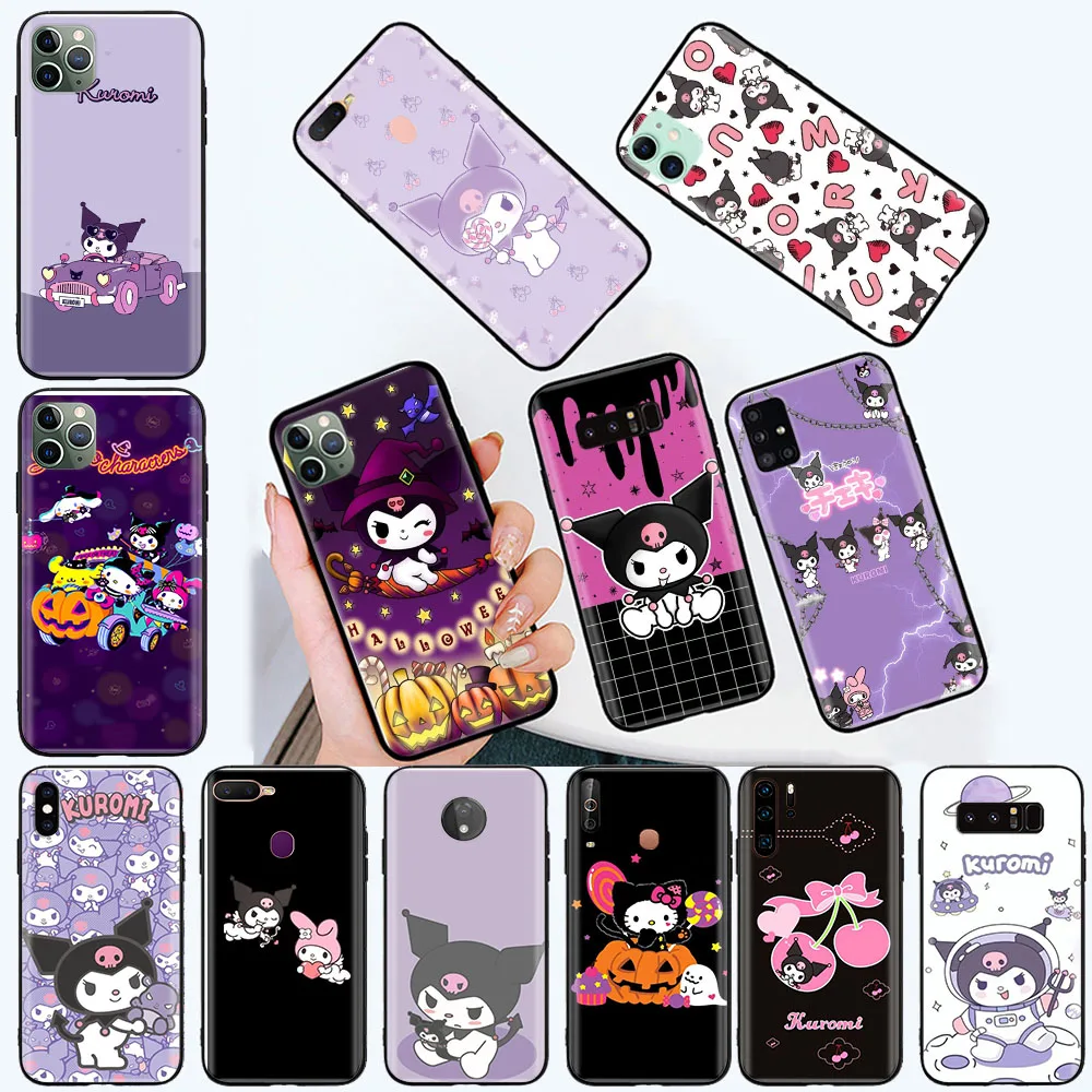 B-4 Kuromi Soft Case for Realme X2 C11 2021 C12 C15 C17 C2 C20 C20A C21 C21y C25 C25s C25y C3 C30 C31