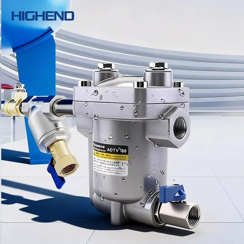 ADTV-80 81 Aluminum Automatic Drain Valve High Flow Anti-clogging Condensate Pneumatic Air Storage Tank for Air Compressor