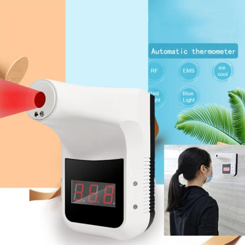 Настенный инфракрасный автоматический цифровой термометр-сканер для взрослых, бесконтактный инфракрасный термометр для лба,