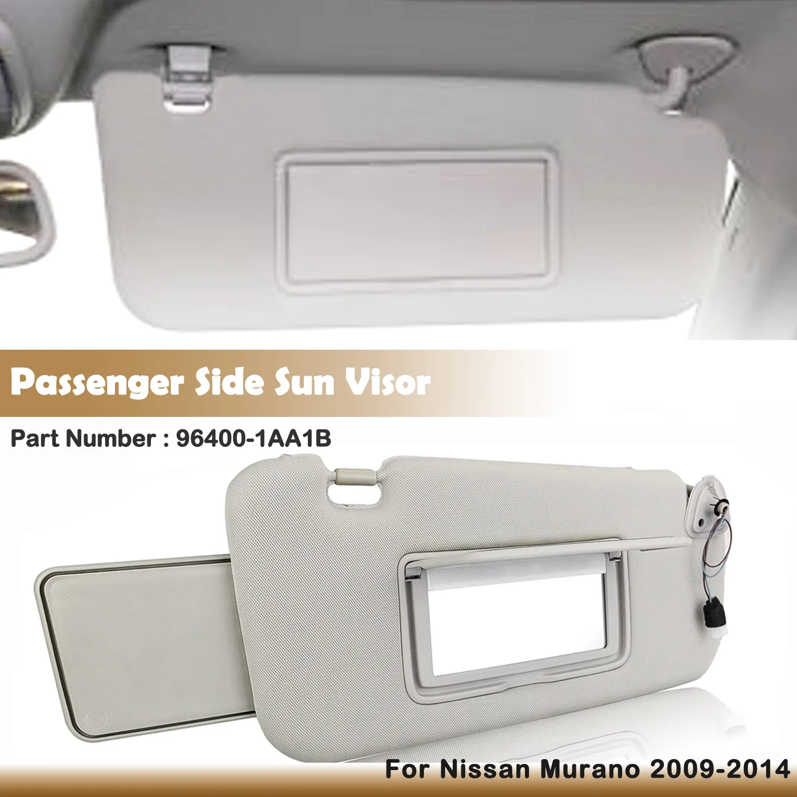 

Gray Sun Visor Left Right Interior Side Front Window Cover Shade Sunshade Shield Blind Part For Nissan Murano 2009-2014