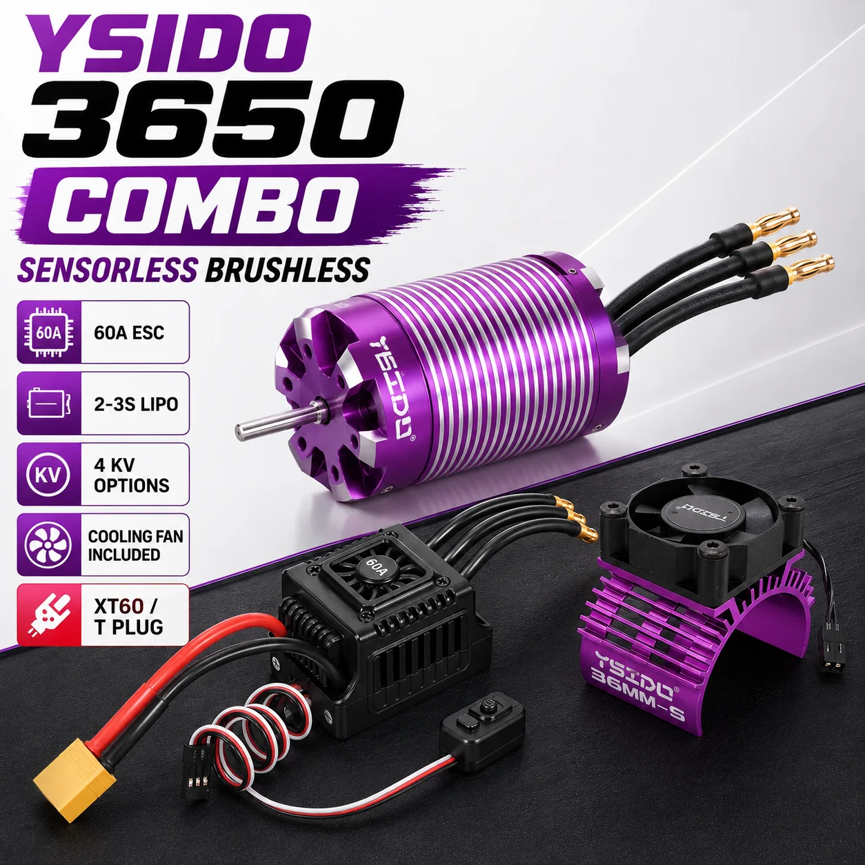 motore-brushless-sensorless-ysido-3650-1650kv-3100kv-3600kv-3900kv-con-esc-60a-e-ventola-di-raffreddamento-per-auto-rc-1-10-buggy-camion-off-road