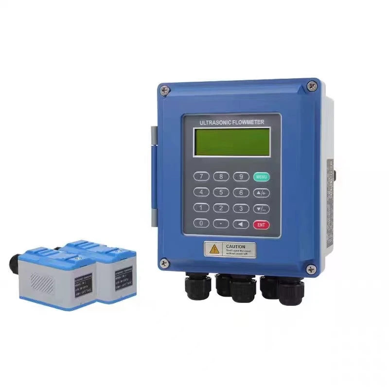 Insertion Pipe Type Ultrasonic Flowmeter Clamp Price Portable Gas Water Liquid Digital Ultrasonic Liquid Flow Meter