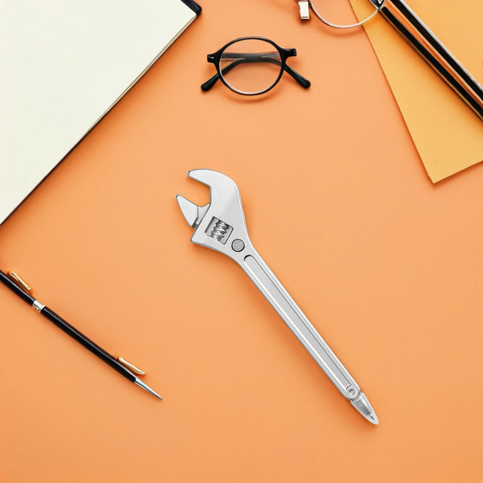 

6Pcs Blue Ink Ballpoint Pens Wrench Design Stylish Writing Tools for Card Making Photo Albums Journals Party Favors