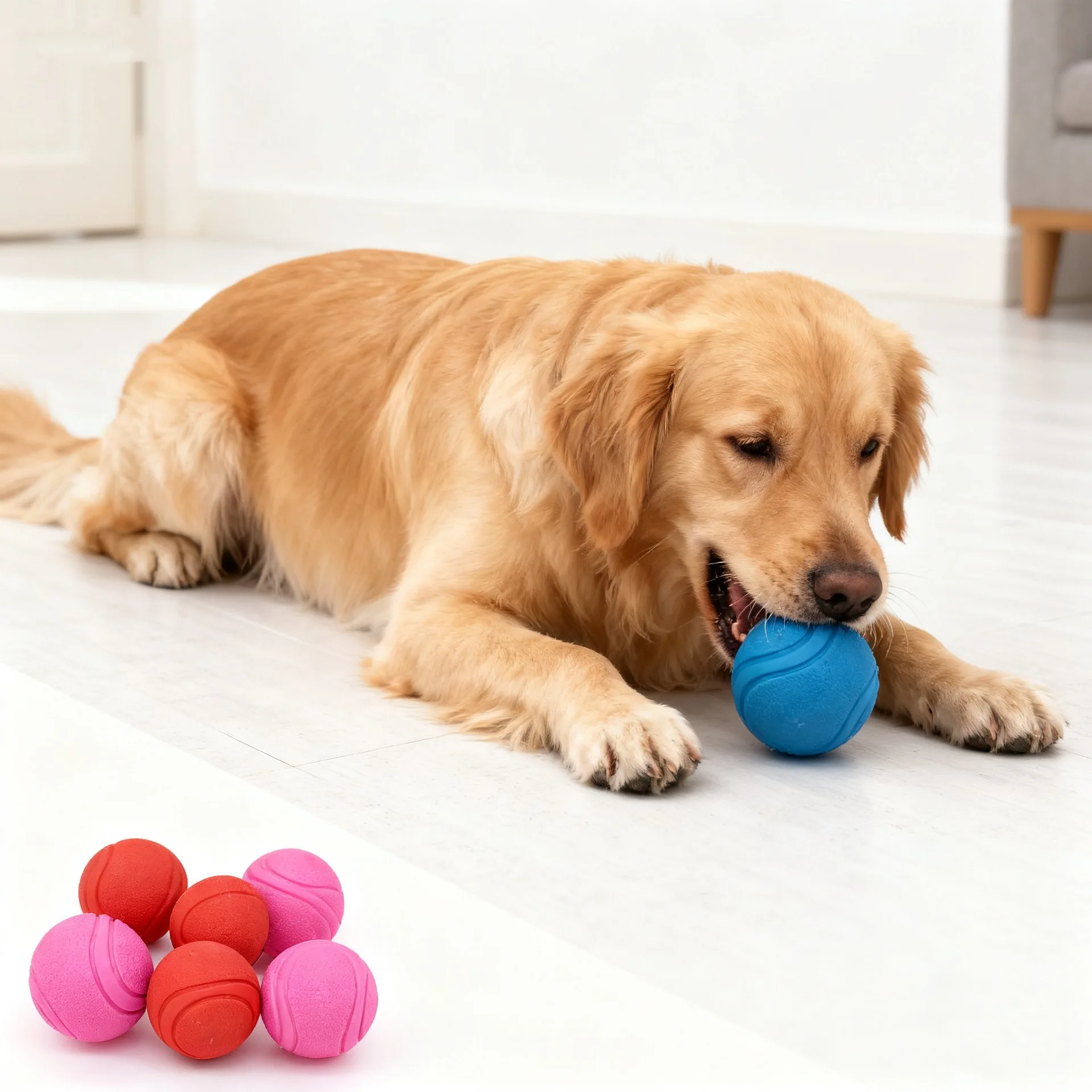 Durable Indestructible Rubber Solid Ball Dog Toy Chew Teethi