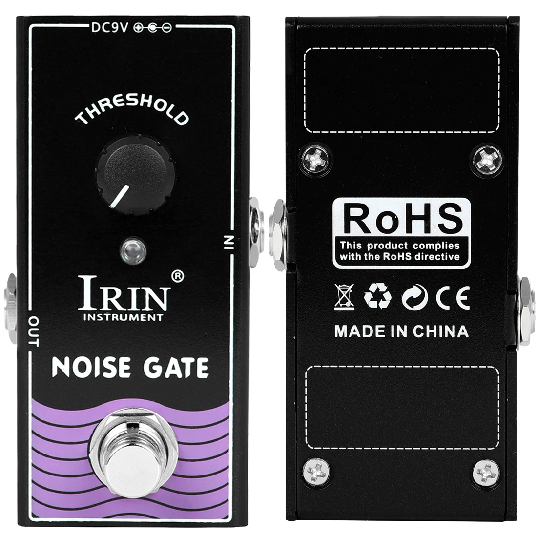

IRIN RF-15 шумовые ворота, педаль эффектов для электрогитары, регулируемый порог, шумовые ворота, эффект, True Bypass, педаль, аксессуары для гитары